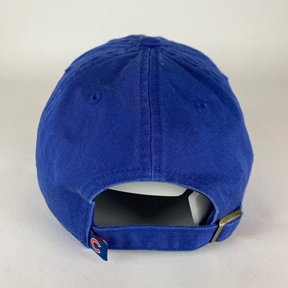 Chicago Cubs MLB Blue 47 Brand Clean Up Relaxed Fit Strapback Adjustable Hat - Picture 3 of 6